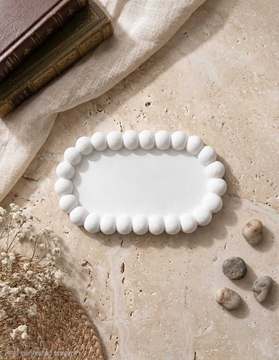 Scalloped Oval Trinket Tray