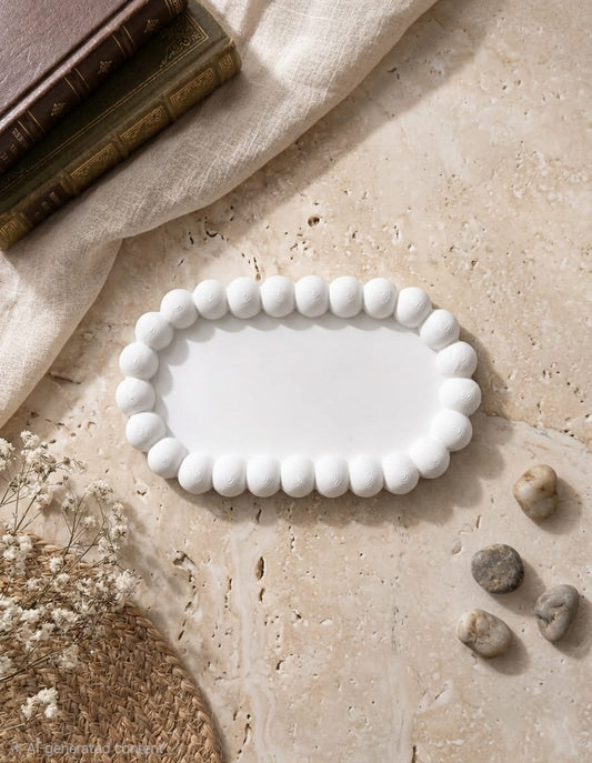 Scalloped Oval Trinket Tray